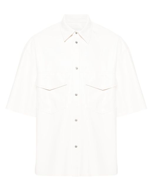 Nanushka White Okobor Faux-leather Shirt for men