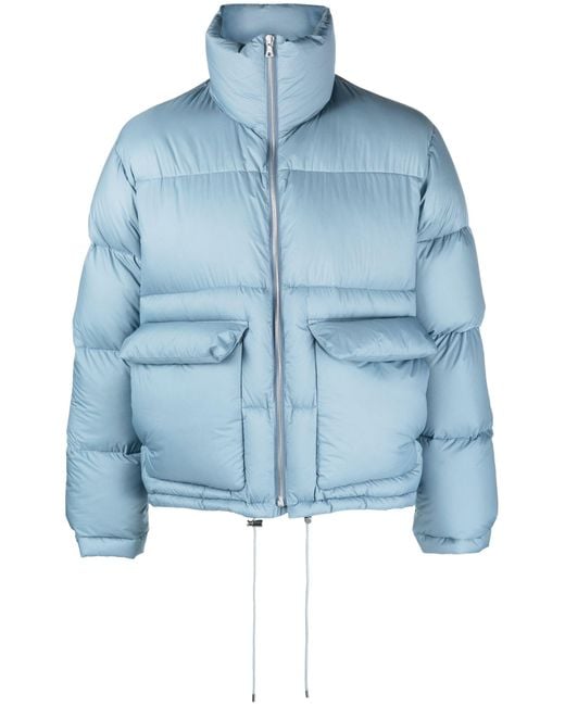 Auralee Blue Super Light Nylon Ripstop Puffer Jacket for men