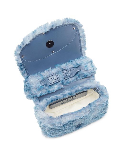 DIESEL Blue 1dr Fluffy Mini Tote Bag