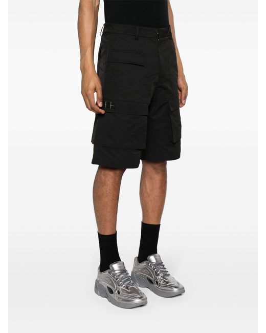 HELIOT EMIL Black Cellulae Cargo Shorts - Men's - Polyester for men