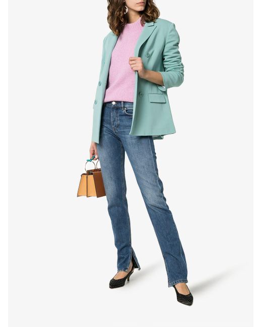 Ganni Synthetic Sheldon Slit Hem Jeans 