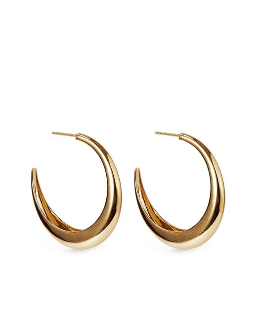 Otiumberg Metallic 14k Vermeil Graduated Large Hoop Earrings - Women's - 14kt Vermeil