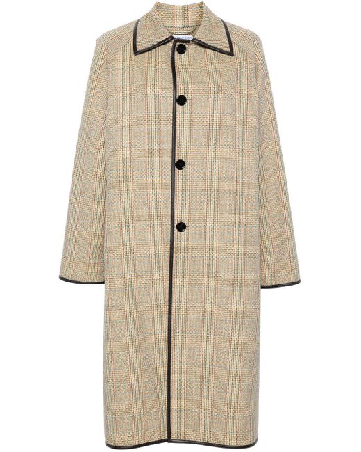 Bottega Veneta Natural Neutral Prince Of Wales Coat