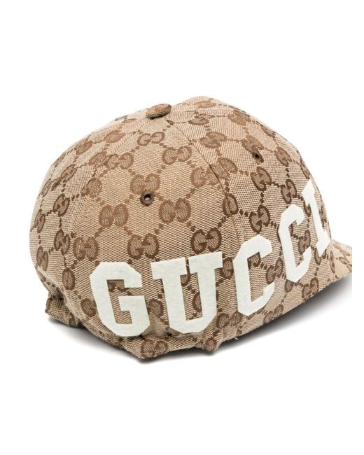 Gucci `original Gg Canvas` Baseball Hat With `web` in Natural