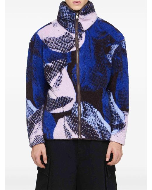 J.W. Anderson Blue Graphic-Print Jacket for men