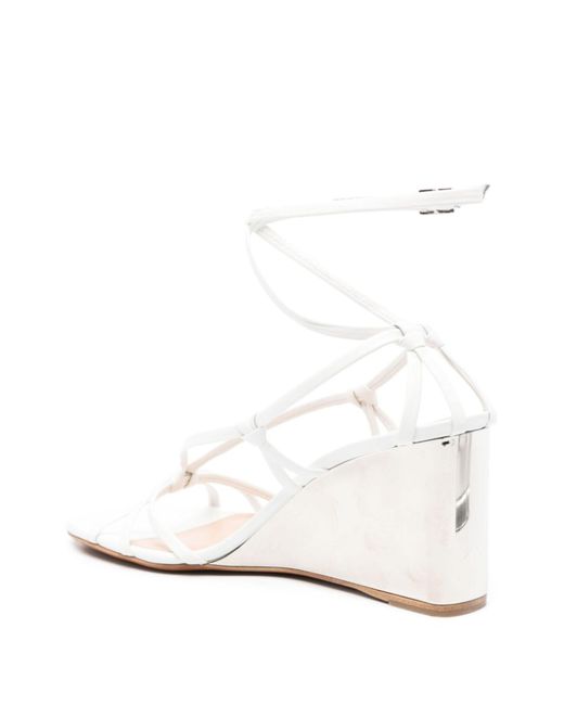 Chloé White 85mm Wedge Sandals