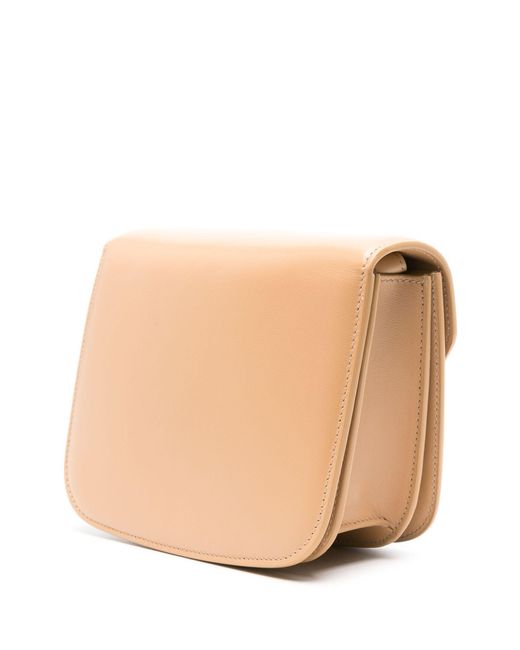 Ferragamo Natural Brown Fiamma Leather Crossbody Bag - Women's - Calf Leather