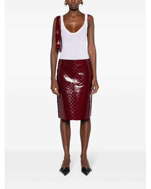 Gucci White Intarsia-logo Knit Tank Top - Women's - Cashmere/silk