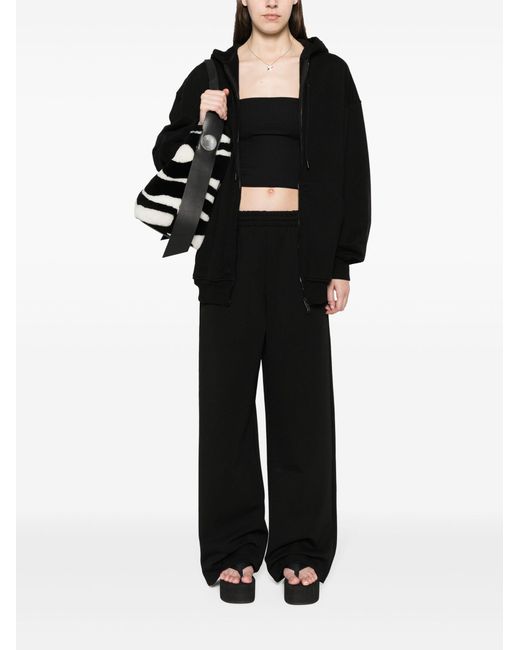 Wardrobe NYC Black Jersey Zip-front Hoodie - Women's - Cotton