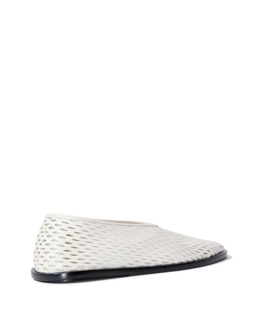 Proenza Schouler White Perforated Leather Slippers