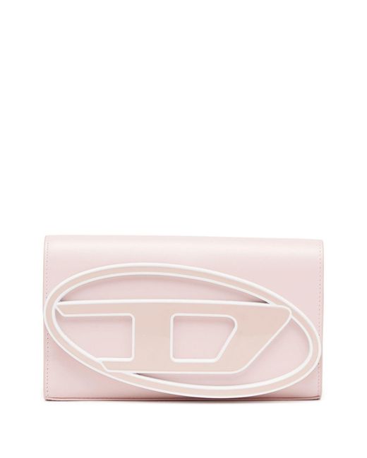 DIESEL Pink 1dr Leather Strap Wallet