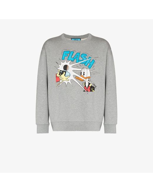 Gucci Gray X Disney Donald Duck Flash Sweatshirt for men