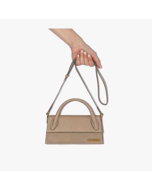 Jacquemus Gray Le Chiquito Long Suede Tote Bag