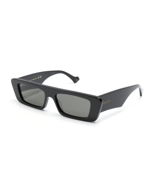 Gucci Black Rectangular-frame Sunglasses - Men's - Recycled Acetate/nylon for men