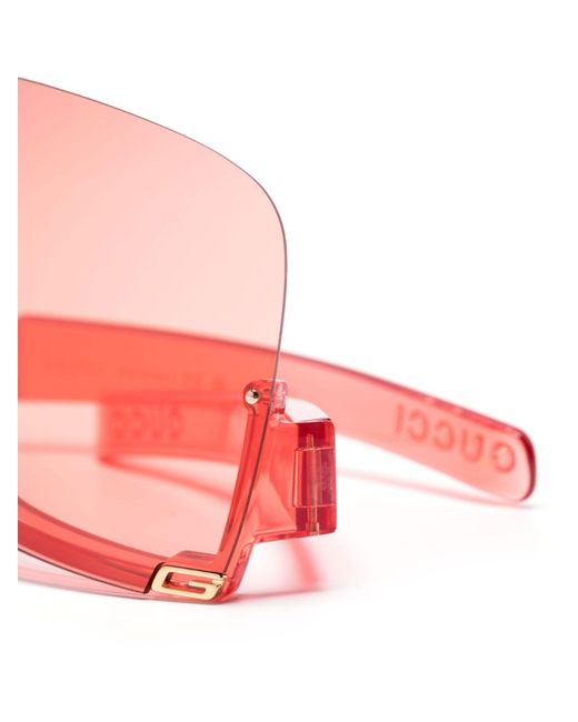Gucci Pink Mask Oversized-frame Sunglasses