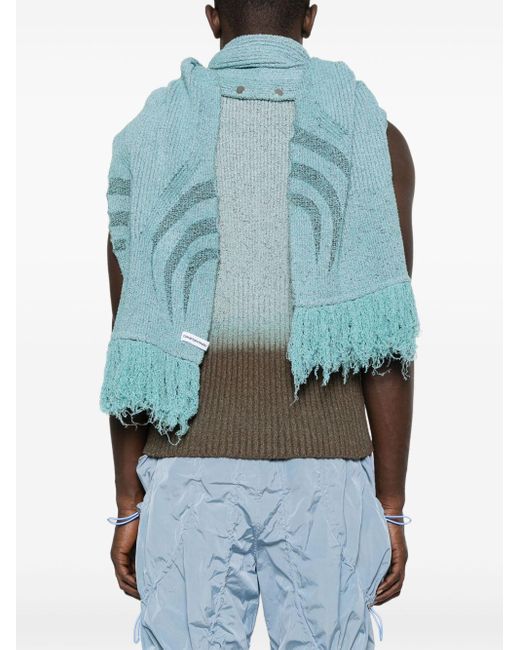 Charlie Constantinou Blue Knitted Top And Scarf Set for men