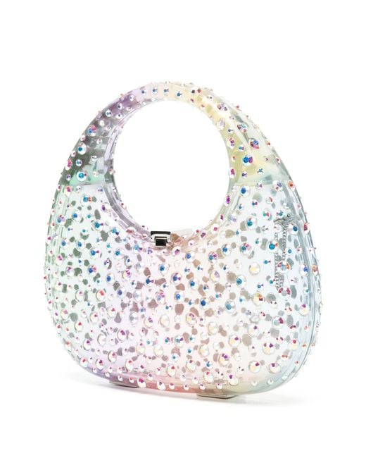 L'ALINGI White Meleni Crystal-embellished Tote Bag - Women's - Resin