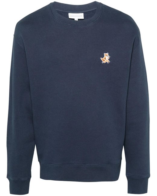 Maison Kitsuné Blue Speedy Fox Cotton Sweatshirt for men