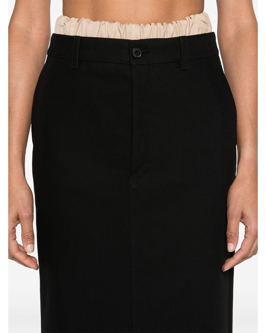 Wardrobe NYC Black Straight-cut Cotton Maxi Skirt