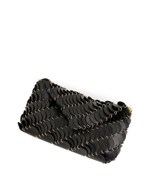 Rabanne Black Brown Pacoïo Leather Clutch Bag