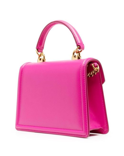 Dolce & Gabbana Pink Devotion Small Leather Top-handle Bag
