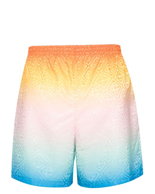 Casablancabrand , Pink And Blue Gradient Swim Shorts - Men's - Polyester for men