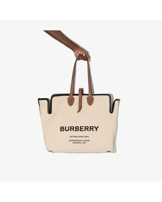 burberry white tote