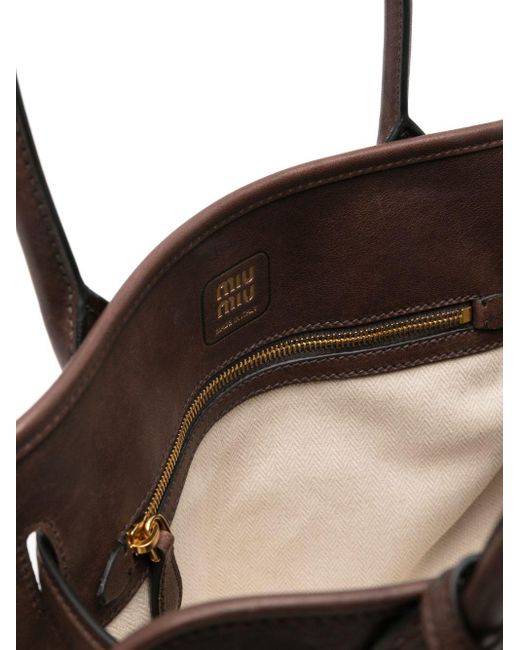 Miu Miu Brown Aventure Tote Bag