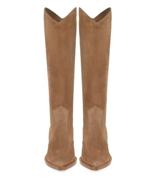 Gianvito Rossi Brown 45Mm Waylon Boots