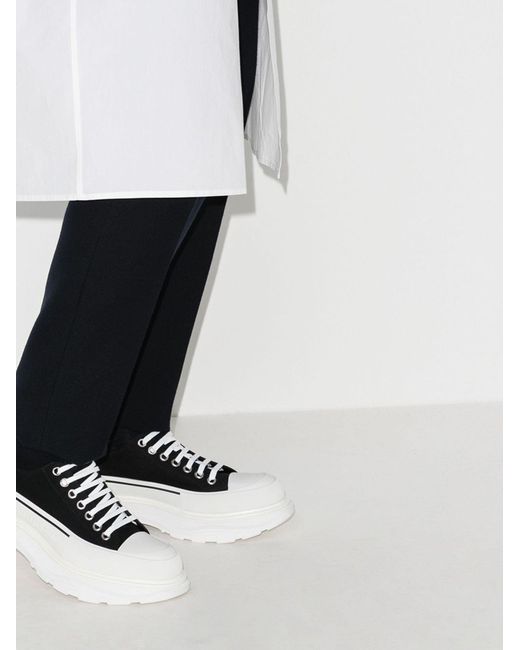 Alexander McQueen And White Tread Slick Sneakers for men