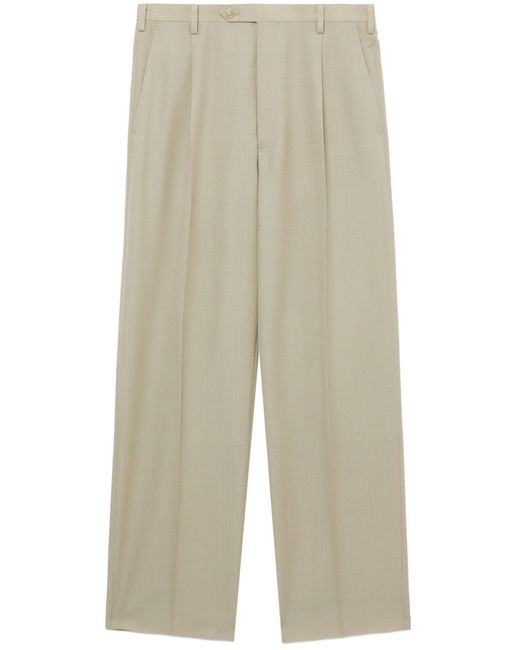 Auralee Natural Neutral Tropical Tailored Trousers for men