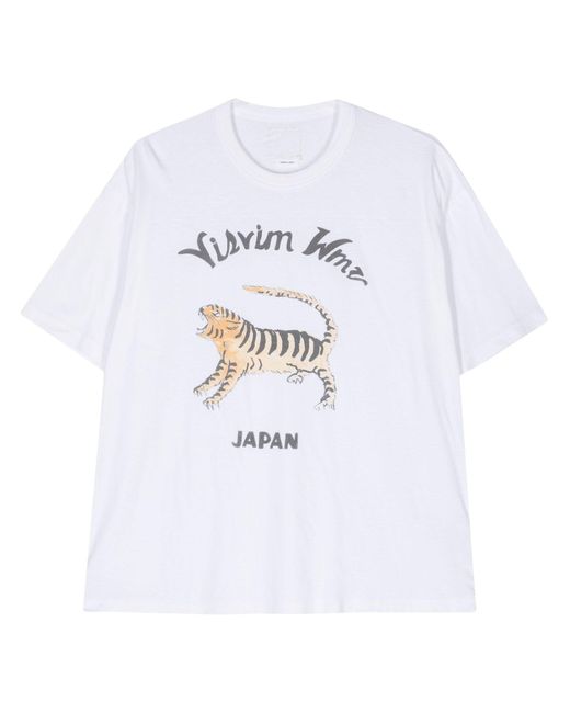 Visvim White Tora Graphic-print Cotton T-shirt for men
