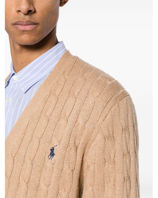 Polo Ralph Lauren Natural Polo Pony Cable-knit Cardigan - Men's - Cotton for men