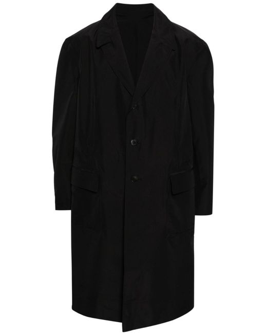Y-3 Black Single-breasted Coat - Unisex - Recycled Polyester