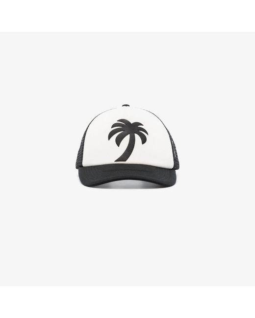 Palm Angels Black Palm Tree Trucker Cap