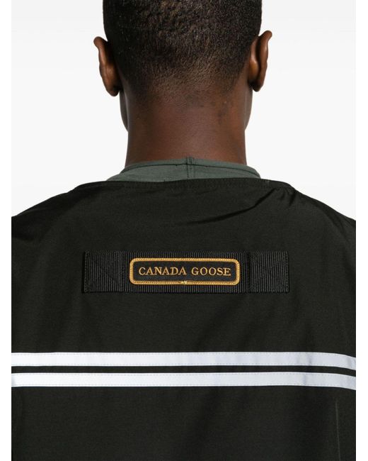 Canada Goose Black Logo-appliqué Zip-up Gilet - Men's - Polyester/cotton for men