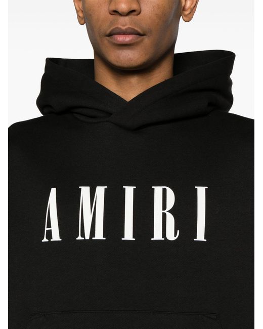 Amiri Black Logo-print Cotton Hoodie - Men's - Lyocell/cotton for men