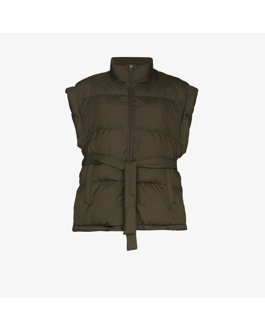 Frankie Shop Green Aspen Quilted Gilet