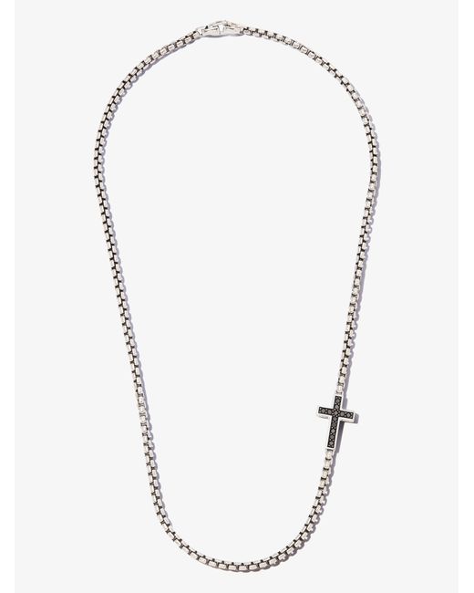David Yurman 925 Chevron Cross Pendant and Chain | eBay