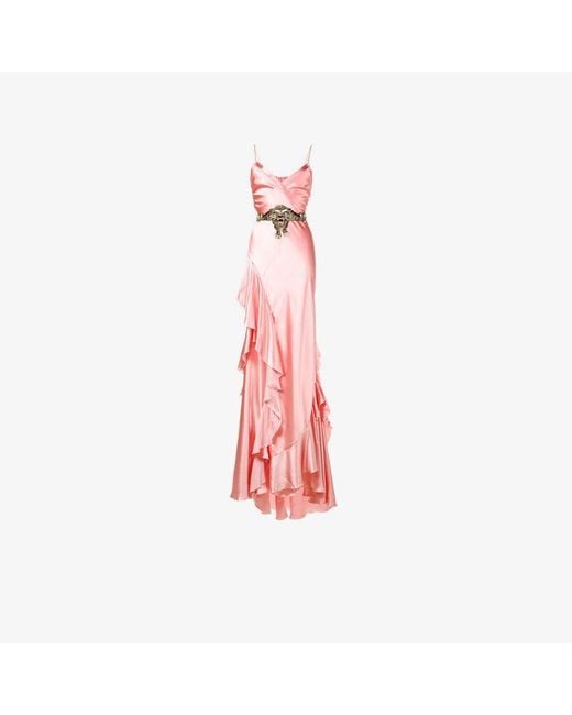 Gucci Pink Ruffle Slip Gown