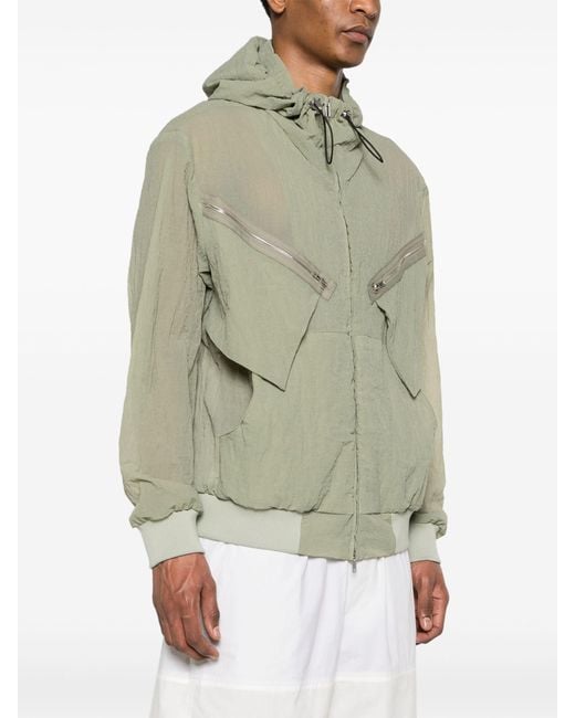 RANRA Green Risar Ripstop Hooded Jacket for men