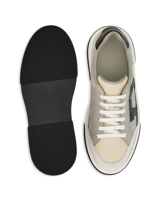 Ferragamo White Gancini Leather Sneakers - Men's - Calfskin for men