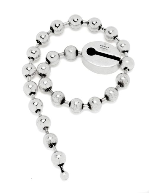 Gucci Metallic Interlocking G Boule Chain Bracelet for men