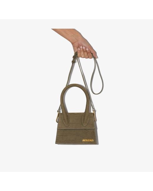 Jacquemus Green Khaki Le Chiquito Moyen Suede Mini Bag