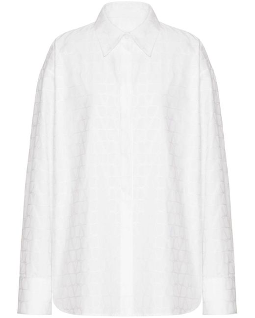 Valentino Garavani White Toile Iconographe Cotton Shirt