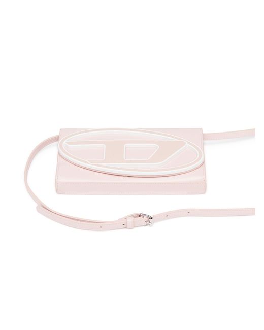DIESEL Pink 1dr Leather Strap Wallet