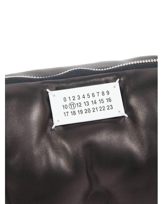 Maison Margiela Black Glam Slam Leather Cross Body Bag - Unisex - Lamb Skin/polyester