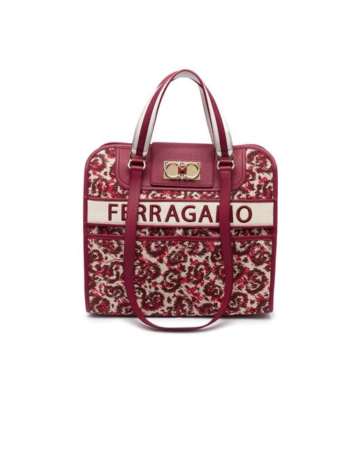 ferragamo canvas tote bag
