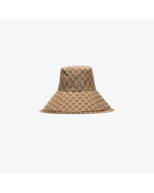 Gucci Brown GG Supreme-jacquard Canvas Hat