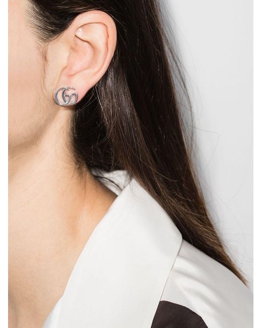 Gucci double hotsell g stud earrings